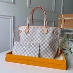 Louis Vuitton LV Neverfull Handbags Tote Bags Canvas Fabric Vintage