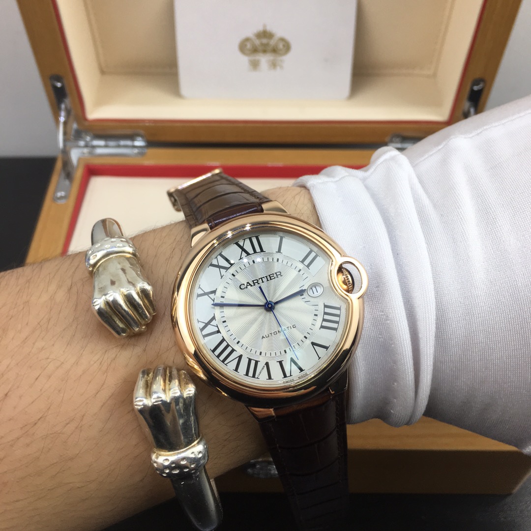 Cartier 皇家 卡地亚蓝气球大号玫瑰金男款腕表