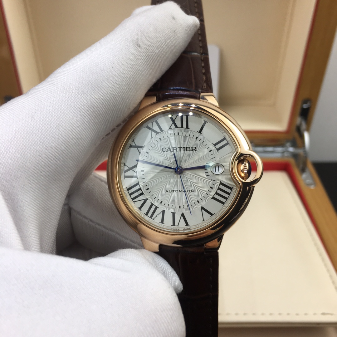 Cartier 皇家 卡地亚蓝气球大号玫瑰金男款腕表