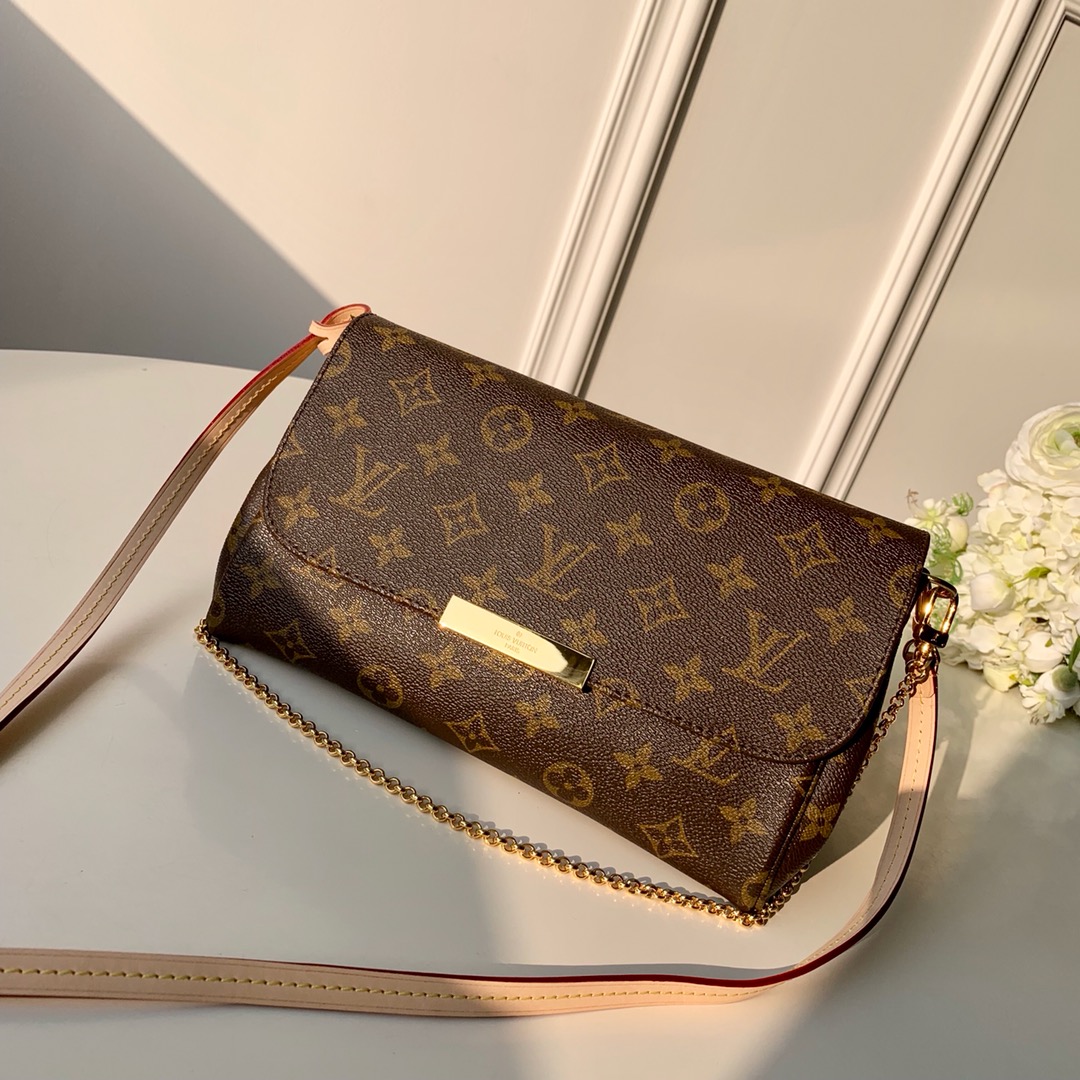 Louis Vuitton LV Favorite MM 经典花纹鍊条小肩背包 M40718