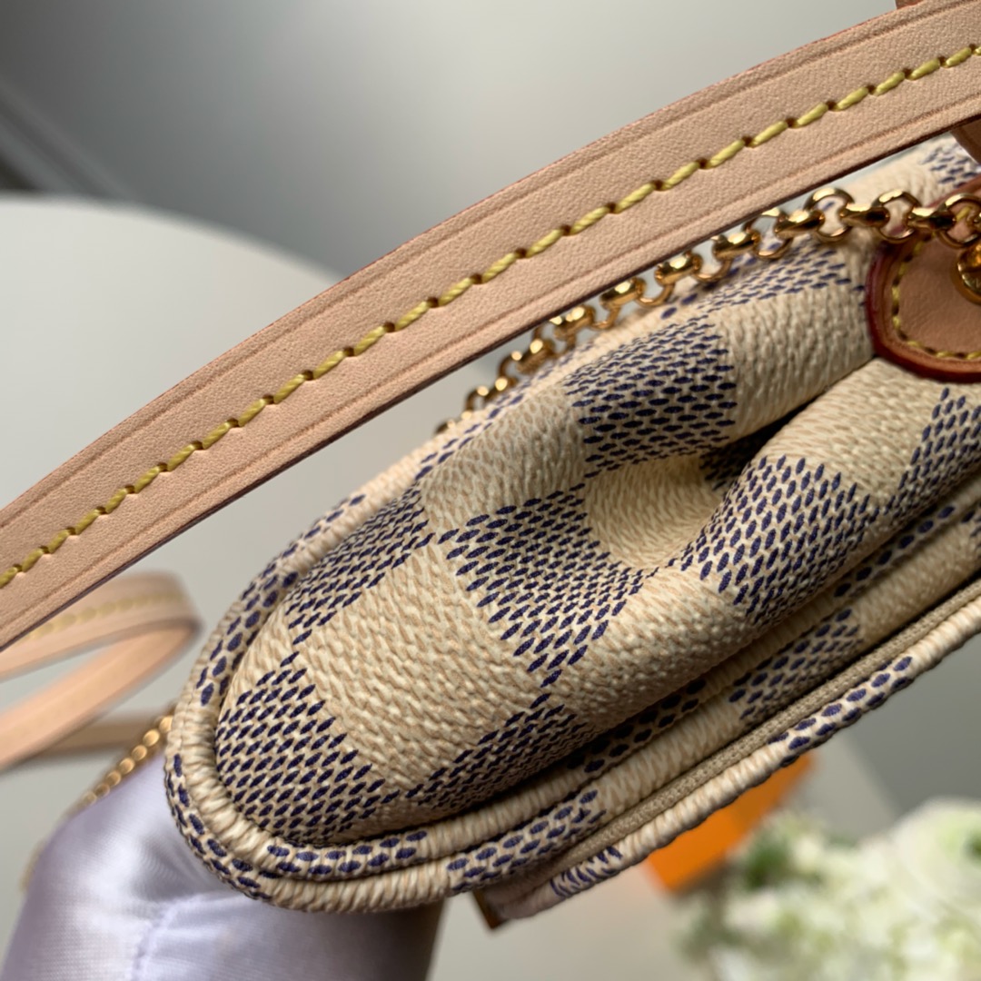 Louis Vuitton LV Favorite PM白格纹翻盖两用小鍊包 N41277