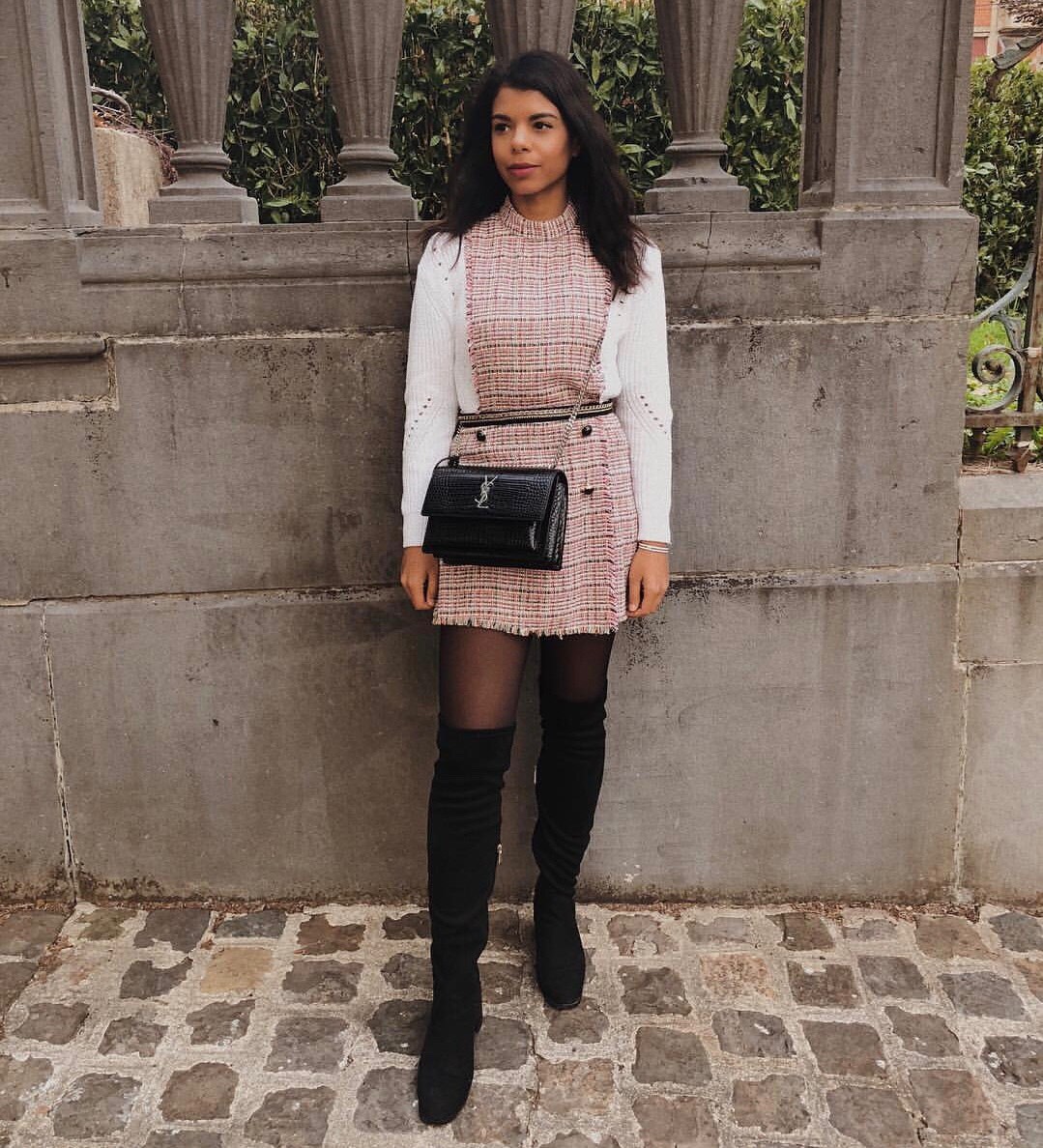 YSL Sunset 22CM 鳄鱼纹日落包 442906黑色/银扣