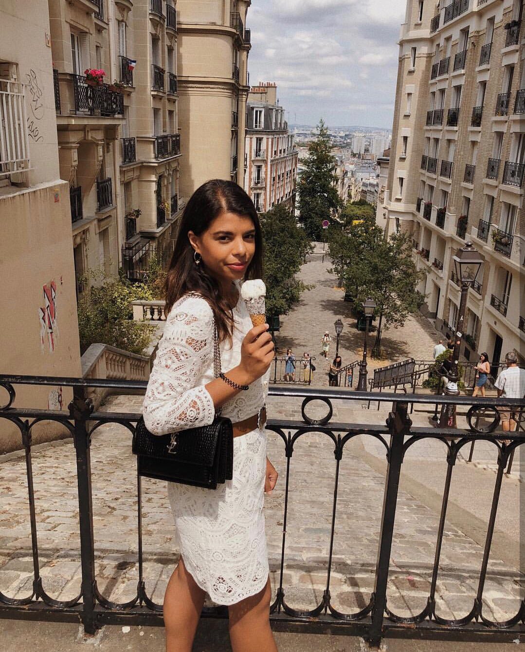 YSL Sunset 22CM 鳄鱼纹日落包 442906黑色/银扣