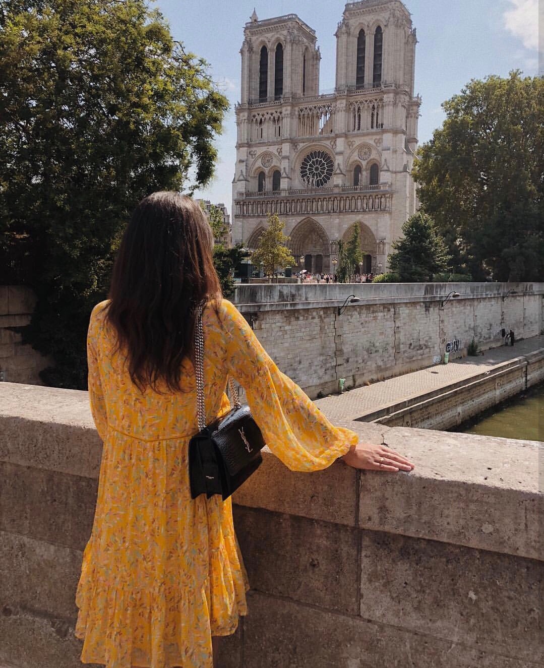 YSL Sunset 22CM 鳄鱼纹日落包 442906黑色/银扣