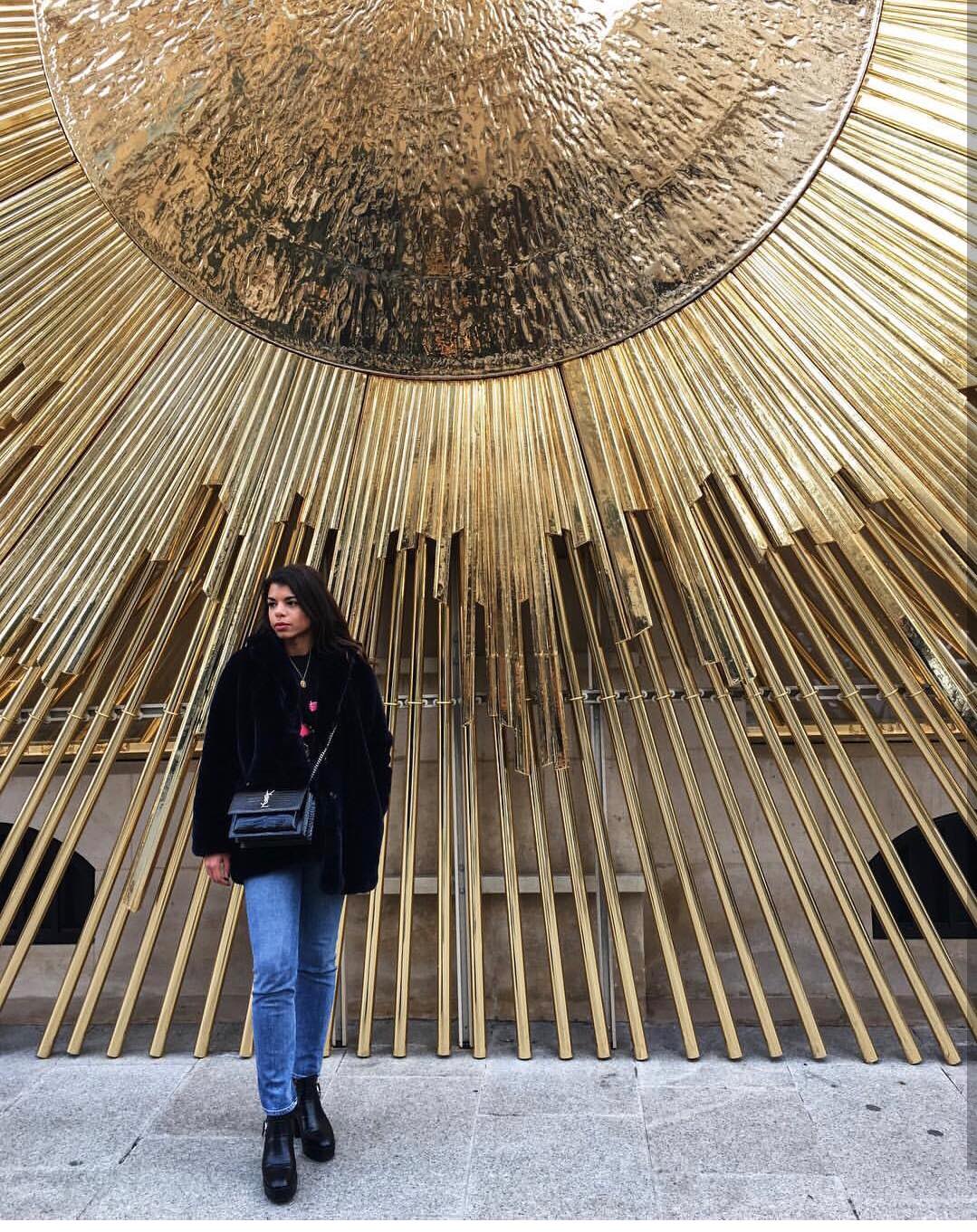 YSL Sunset 22CM 鳄鱼纹日落包 442906黑色/银扣