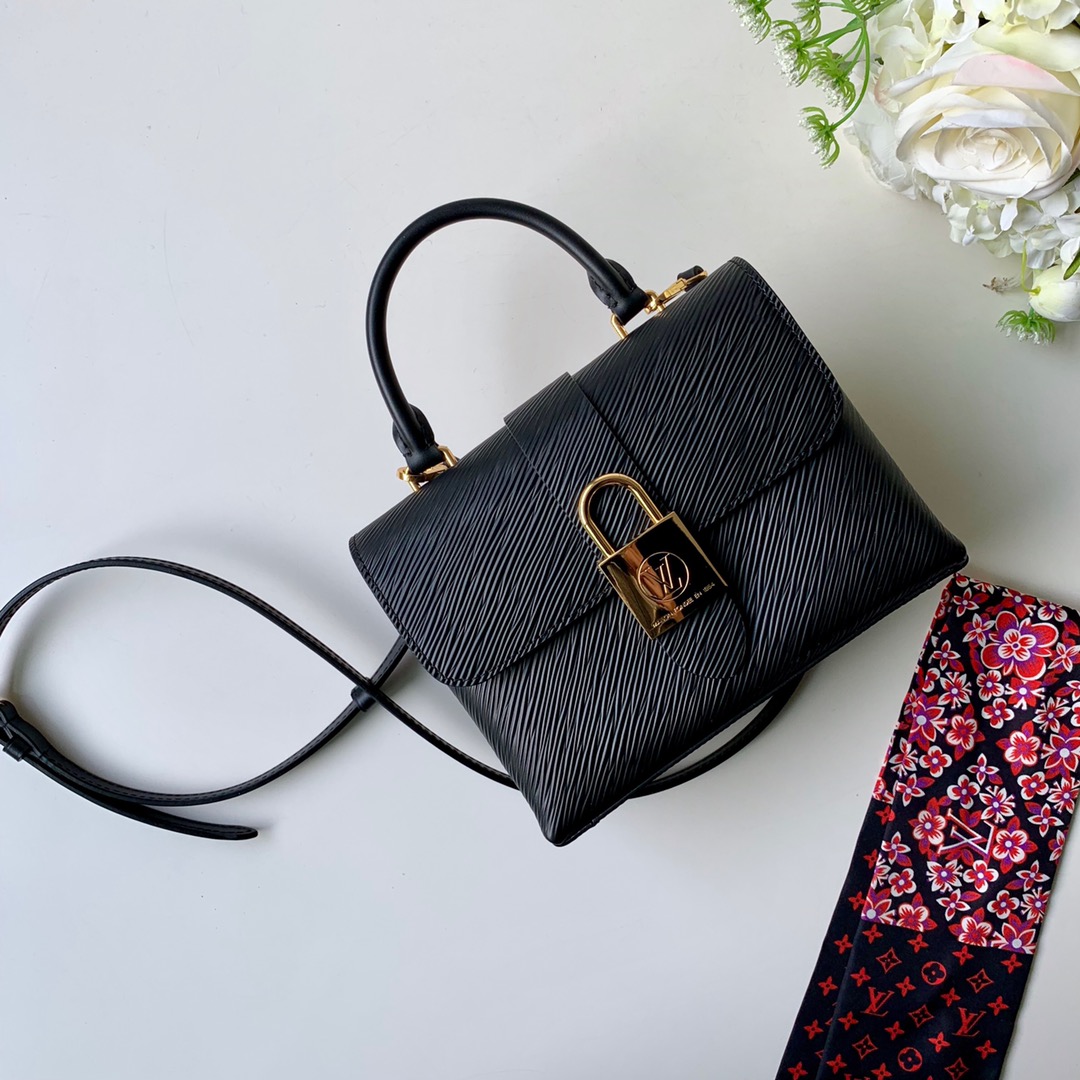 Louis Vuitton LV Locky BB Bags Handbags Black Gold Epi Fashion M52880
