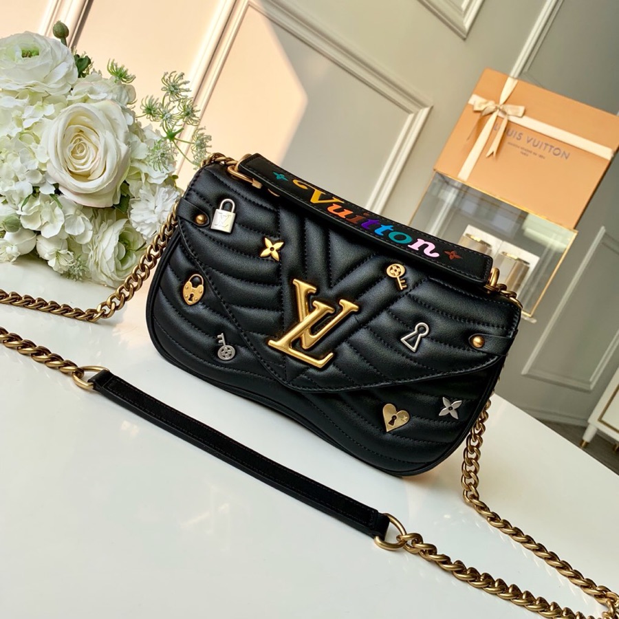 Louis Vuitton LV New Wave Bags Handbags Black Calfskin Cotton Cowhide Spring Collection M52913