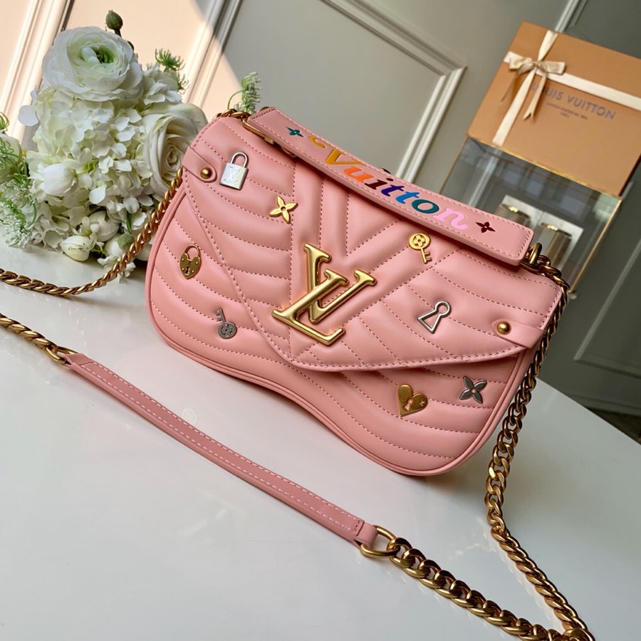 Louis Vuitton LV New Wave Bags Handbags Pink Calfskin Cotton Cowhide Spring Collection M52913
