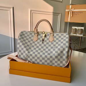 Louis Vuitton LV Speedy Bags Handbags Damier Azur Canvas N41372