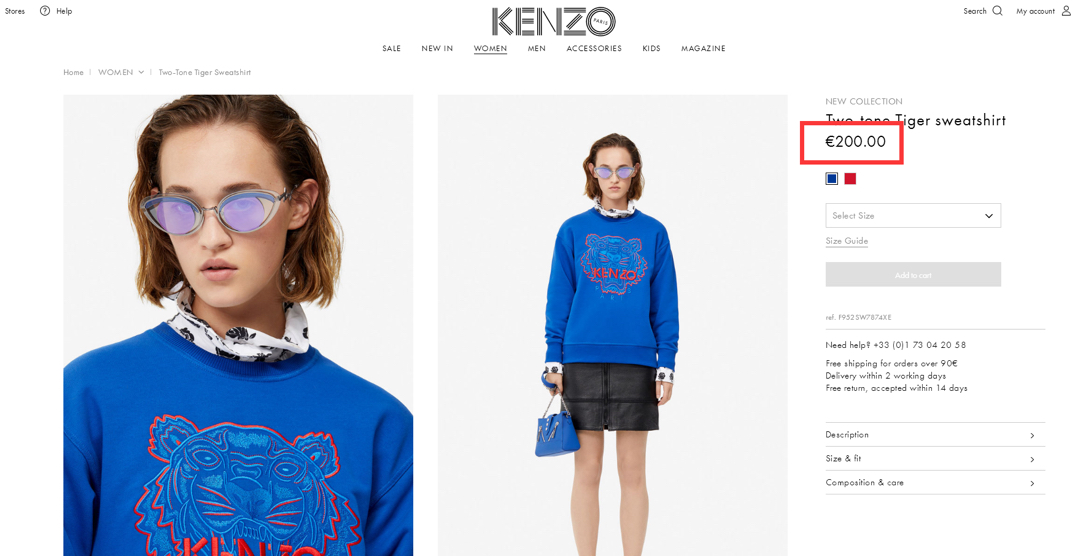 kenzo19年最新款卫衣