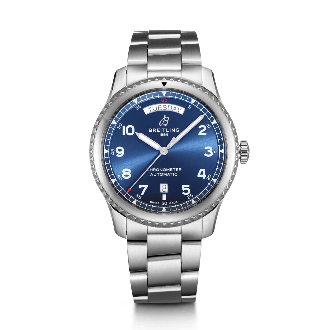 Breitling Navigation Chronograph Series, viene con correa de piel de vaca original, color aleatorio. Nuevo mo…