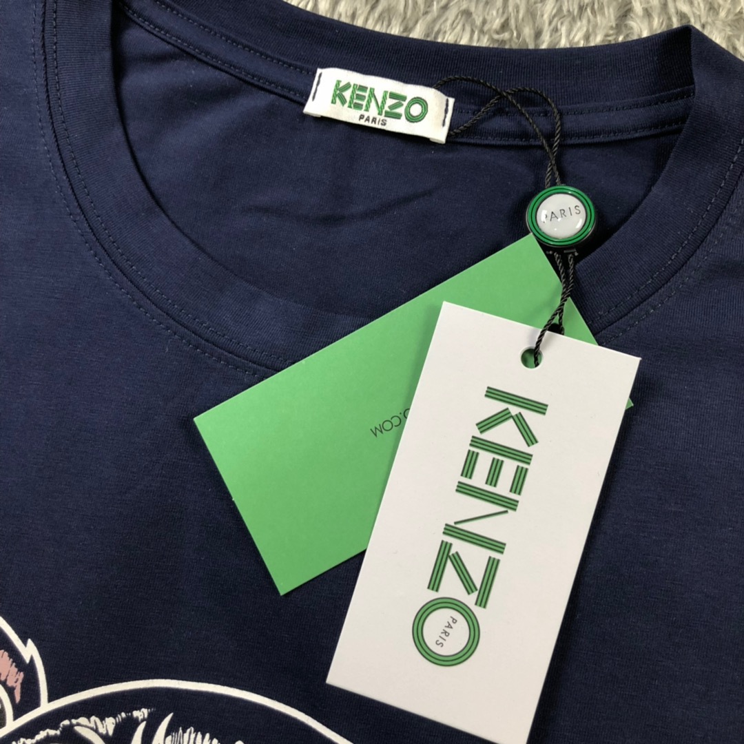 65 KENZO 2019新年限定色印花植绒短袖T恤