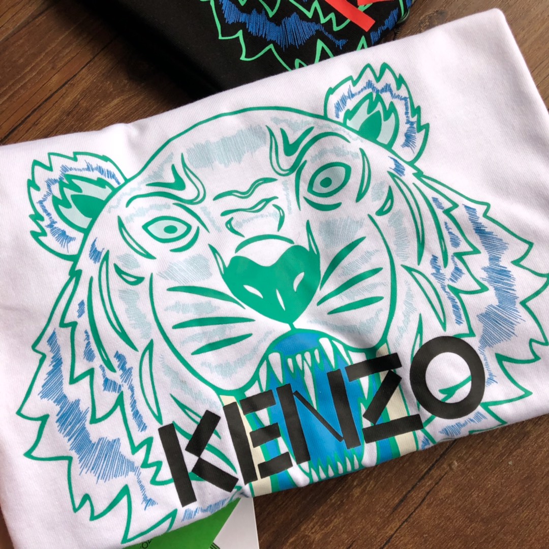 :65『19春季限定最新款』【KENZO男士T】KENZO19ss男士印花虎头T恤