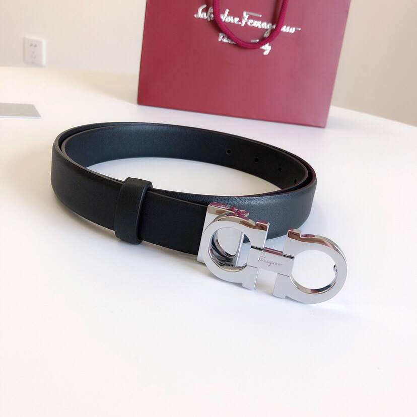 [Ferragamo Belts]Ferragamo Goddess Style Width 2.5CM Leather Material: Double