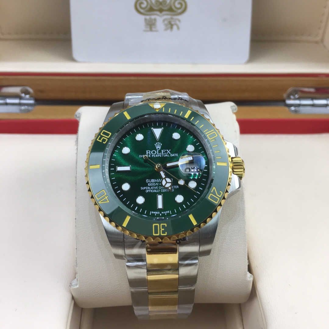 ROLEX ロレックス 緑金サブマリーナ 腕時計 ロイヤル実写-最高品質