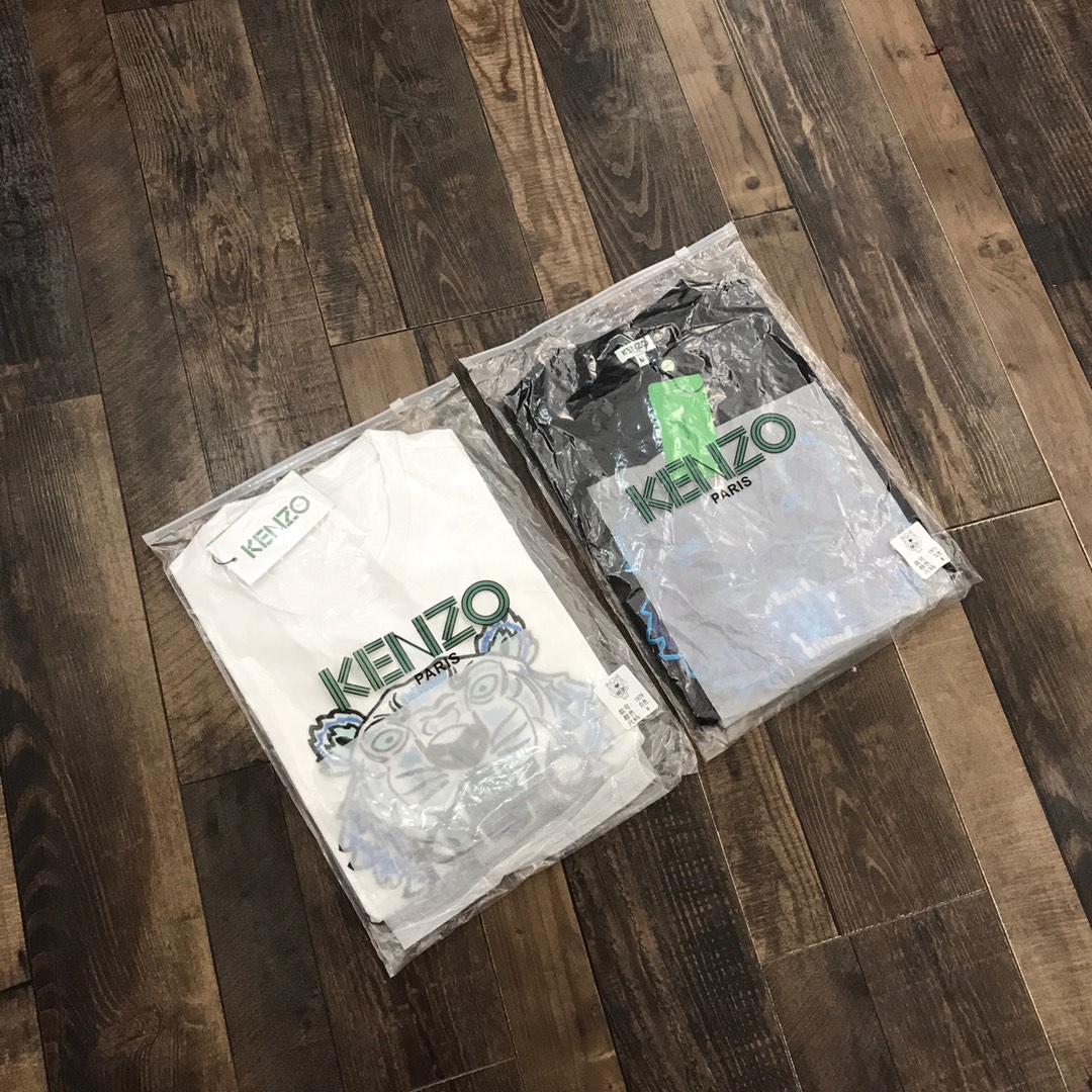 19夏款 发75  新品上新 kenzo19ss刺绣虎头情侣短袖“咆哮者”精致KENZO字母饱满立体
