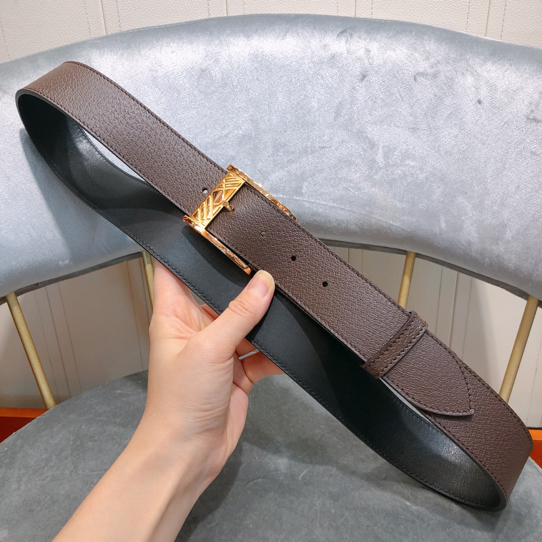 [Burberry Belts]Burberry double-sided top cowhide belt width 38mm Leisure clas