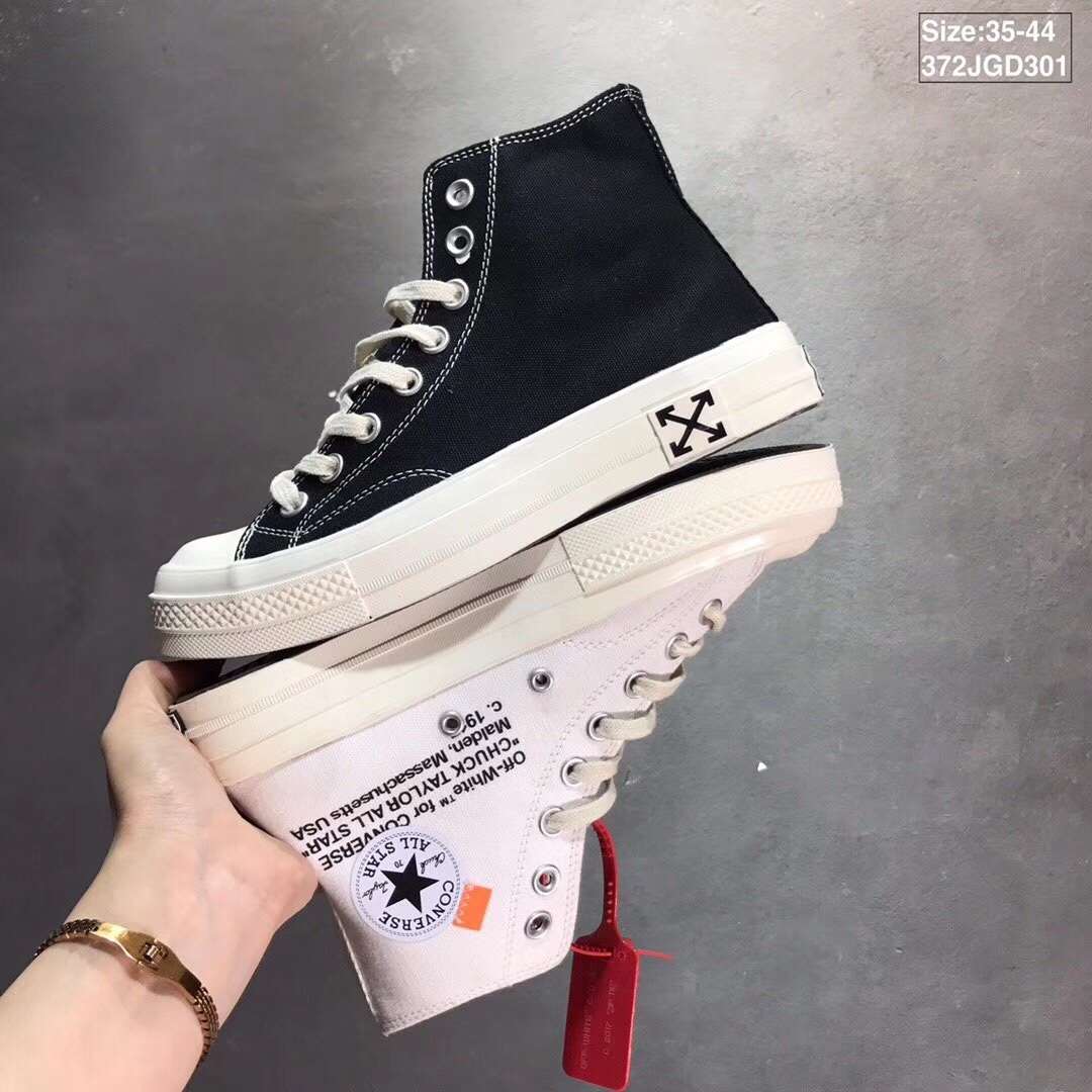 /Converse Fear Of God联名款Essentials FOG 1970s 黑白拼色高帮帆布鞋硫化鞋底