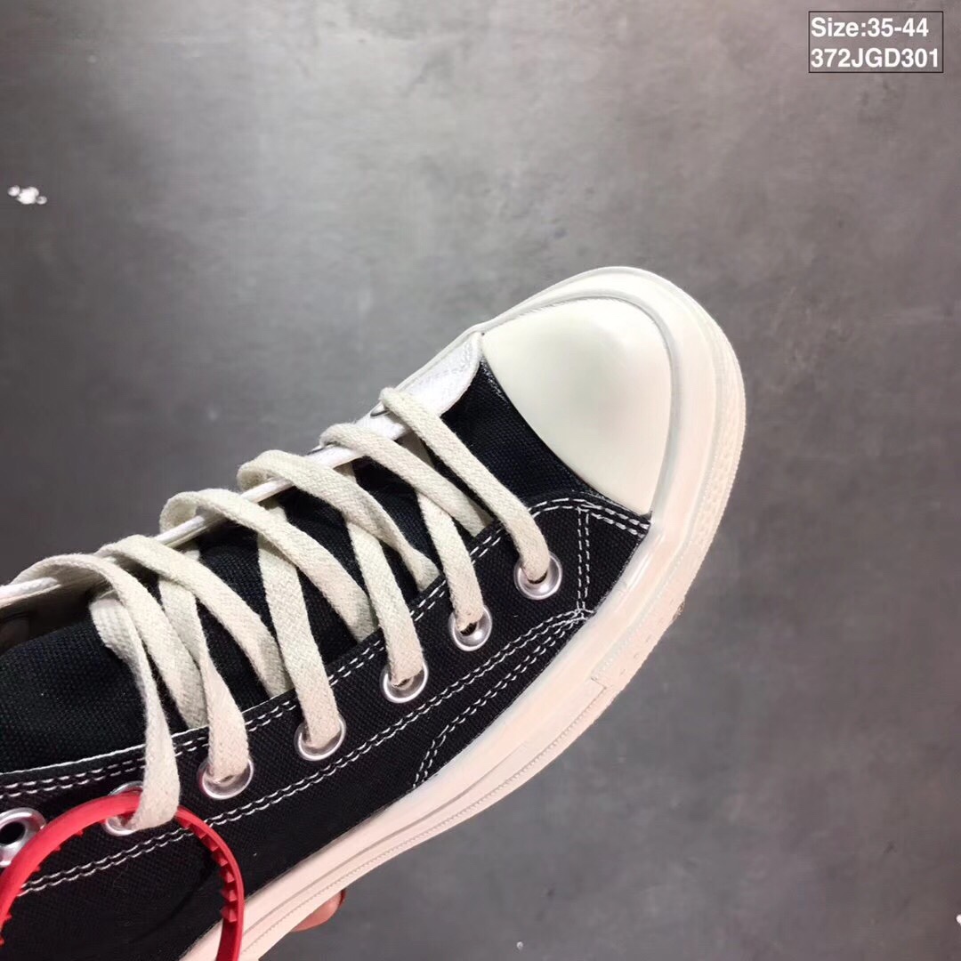 /Converse Fear Of God联名款Essentials FOG 1970s 黑白拼色高帮帆布鞋硫化鞋底