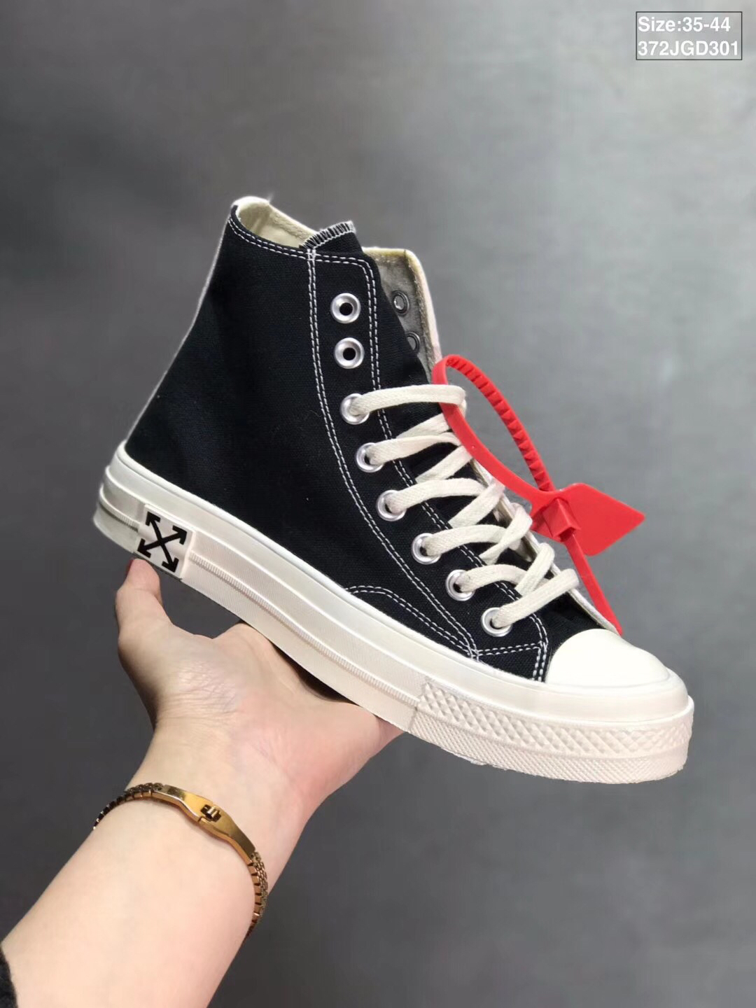 /Converse Fear Of God联名款Essentials FOG 1970s 黑白拼色高帮帆布鞋硫化鞋底