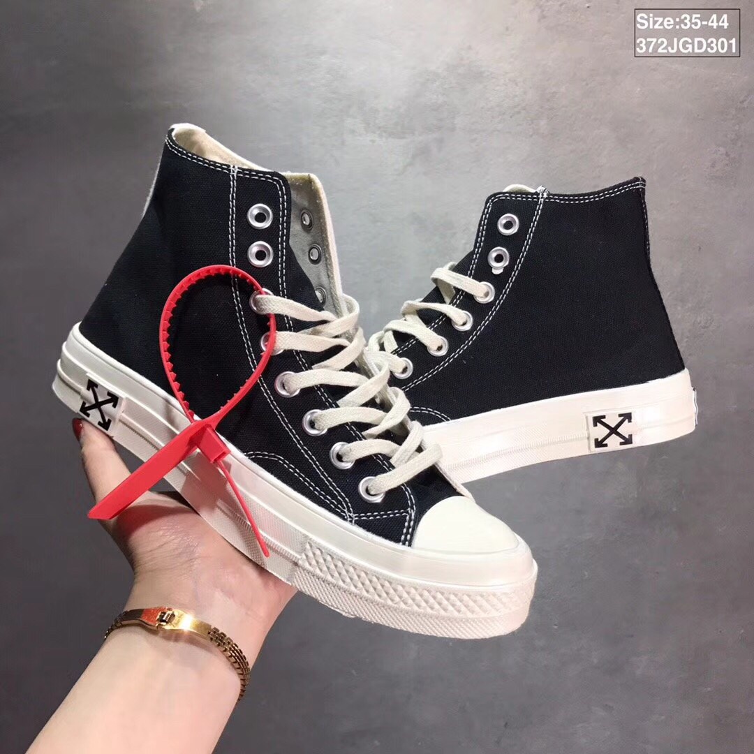 /Converse Fear Of God联名款Essentials FOG 1970s 黑白拼色高帮帆布鞋硫化鞋底