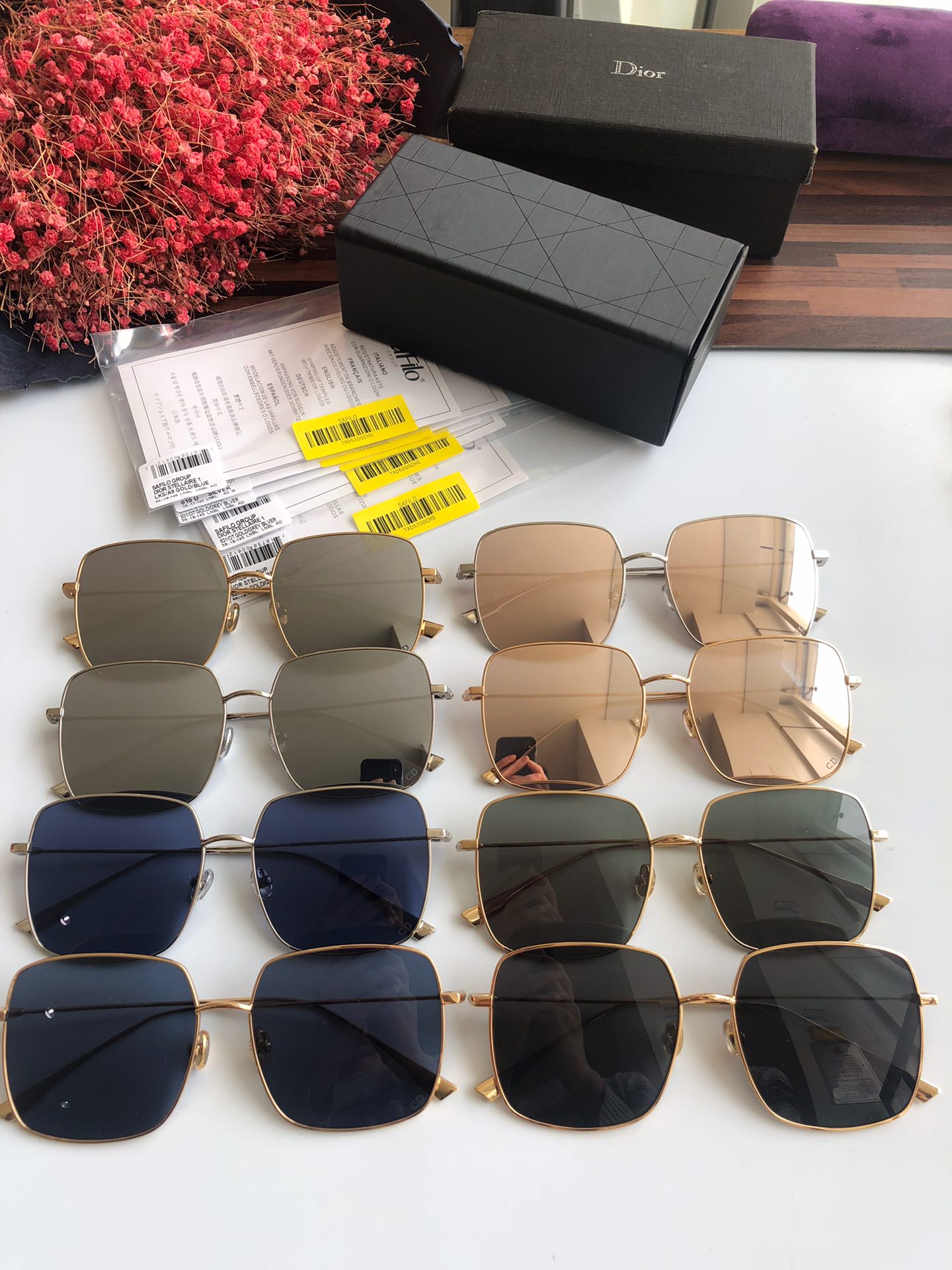 Dior Sunglasses Gold Winter Collection