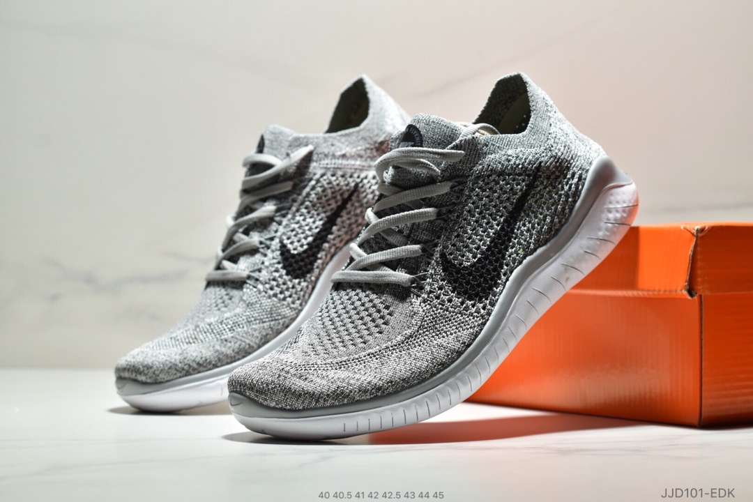 110<br />耐克新款 Nike Free Rn Flyknit 2018赤足飞线编织运动跑步鞋休闲鞋40-45
