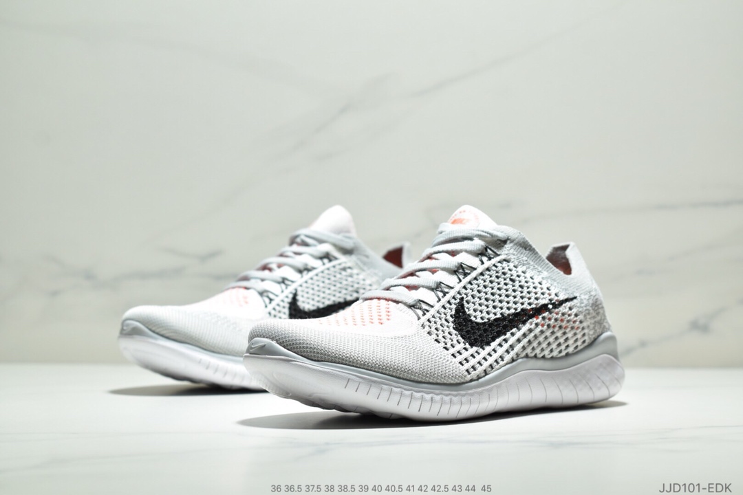 110<br />耐克新款 Nike Free Rn Flyknit 2018赤足飞线编织运动跑步鞋休闲鞋36-45