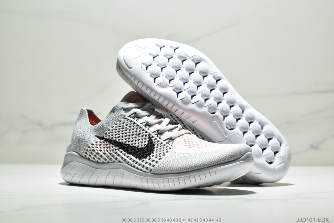 110<br />耐克新款 Nike Free Rn Flyknit 2018赤足飞线编织运动跑步鞋休闲鞋36-45