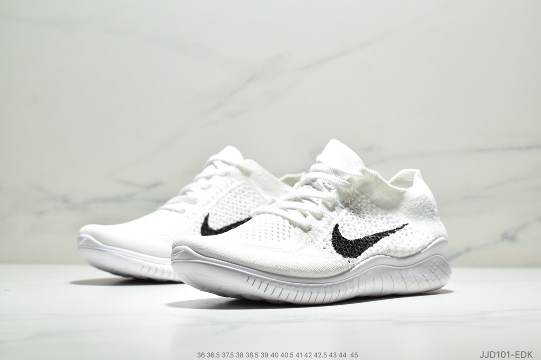 110<br />耐克新款 Nike Free Rn Flyknit 2018赤足飞线编织运动跑步鞋休闲鞋36-45
