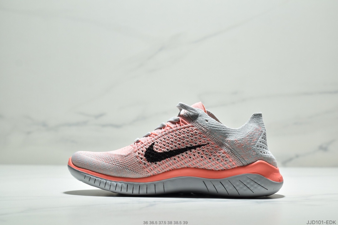 110<br />耐克新款 Nike Free Rn Flyknit 2018赤足飞线编织运动跑步鞋休闲鞋36-40
