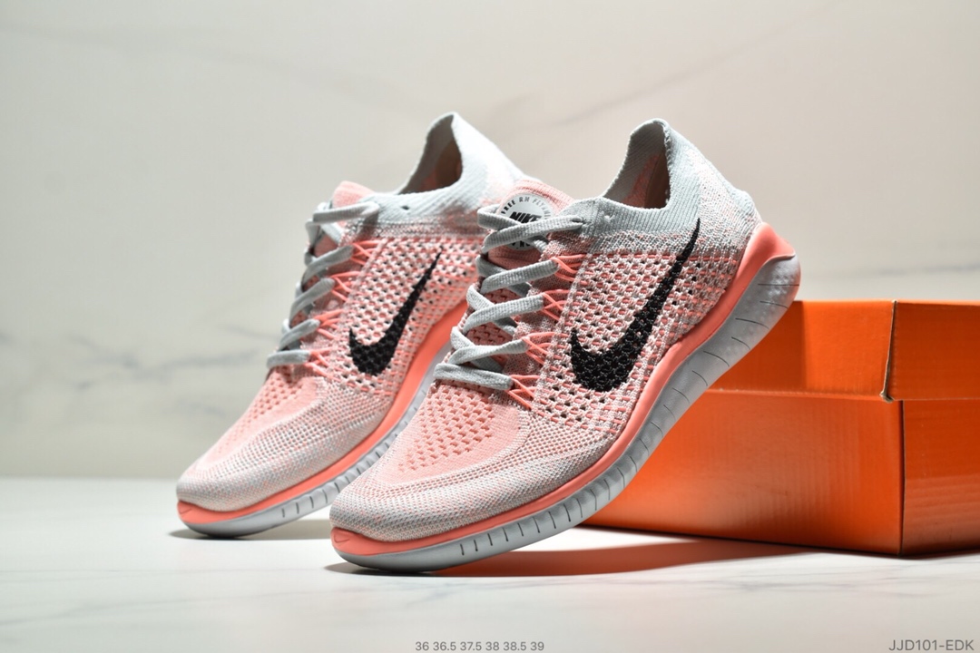 110<br />耐克新款 Nike Free Rn Flyknit 2018赤足飞线编织运动跑步鞋休闲鞋36-40