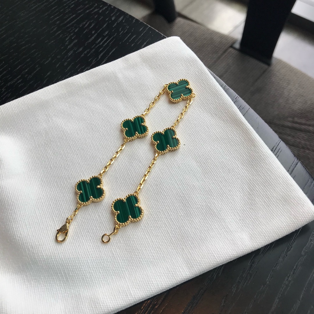 Van Cleef & Arpels 红玉髓/白母贝/黑玛瑙/孔雀石