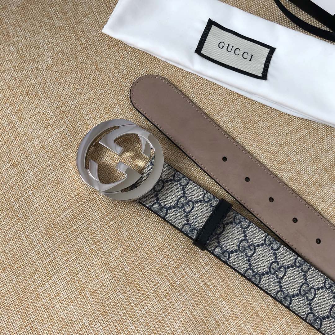 不变的经典GG高级人造帆布腰带饰以互