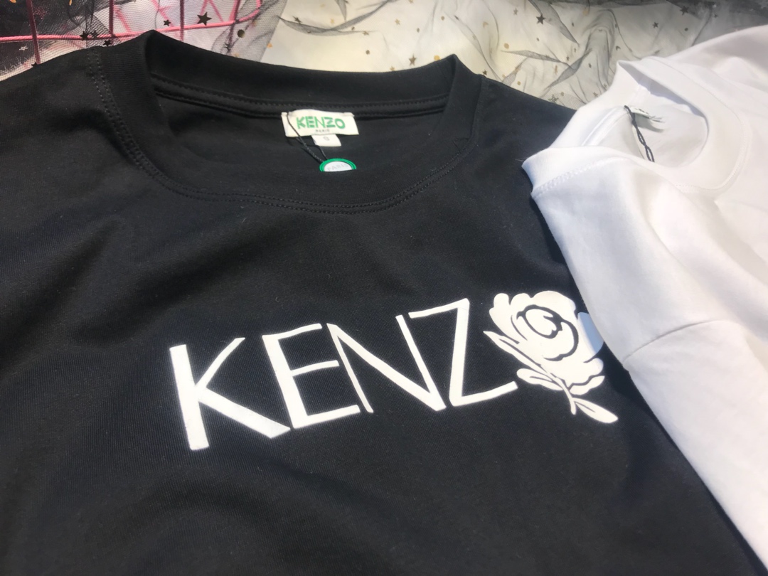 65、上新kenzo-2019早春情人节玫瑰花Tee无论多大牌它总少不了基础小logo