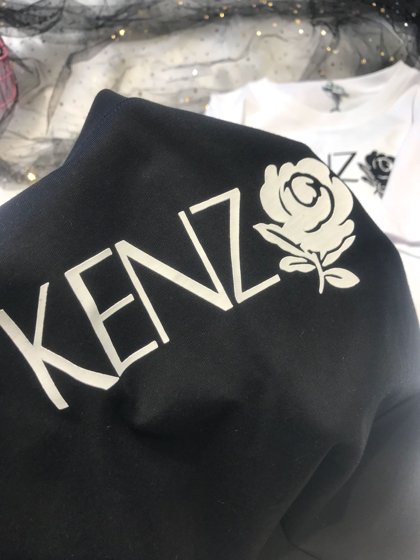 65、上新kenzo-2019早春情人节玫瑰花Tee无论多大牌它总少不了基础小logo