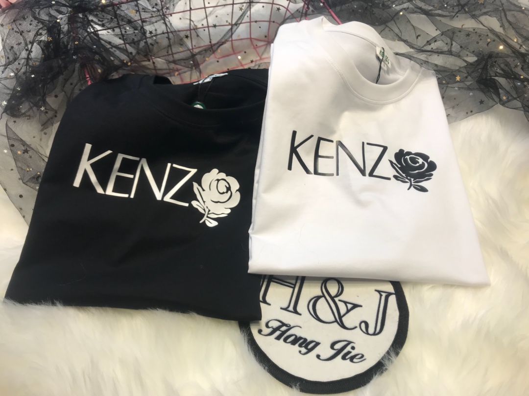 65、上新kenzo-2019早春情人节玫瑰花Tee无论多大牌它总少不了基础小logo