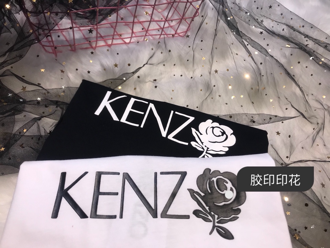 65、上新kenzo-2019早春情人节玫瑰花Tee无论多大牌它总少不了基础小logo