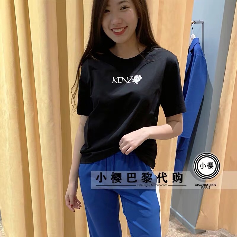 65、上新kenzo-2019早春情人节玫瑰花Tee无论多大牌它总少不了基础小logo