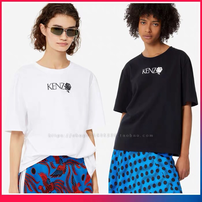 65、上新kenzo-2019早春情人节玫瑰花Tee无论多大牌它总少不了基础小logo