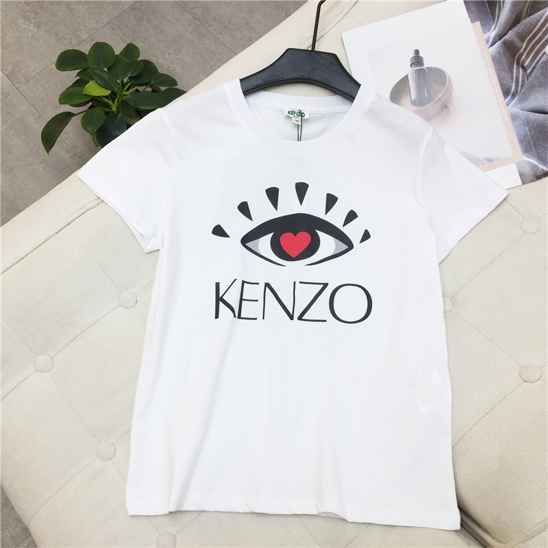 Kenzo19春夏情人节大眼睛情侣款短袖T