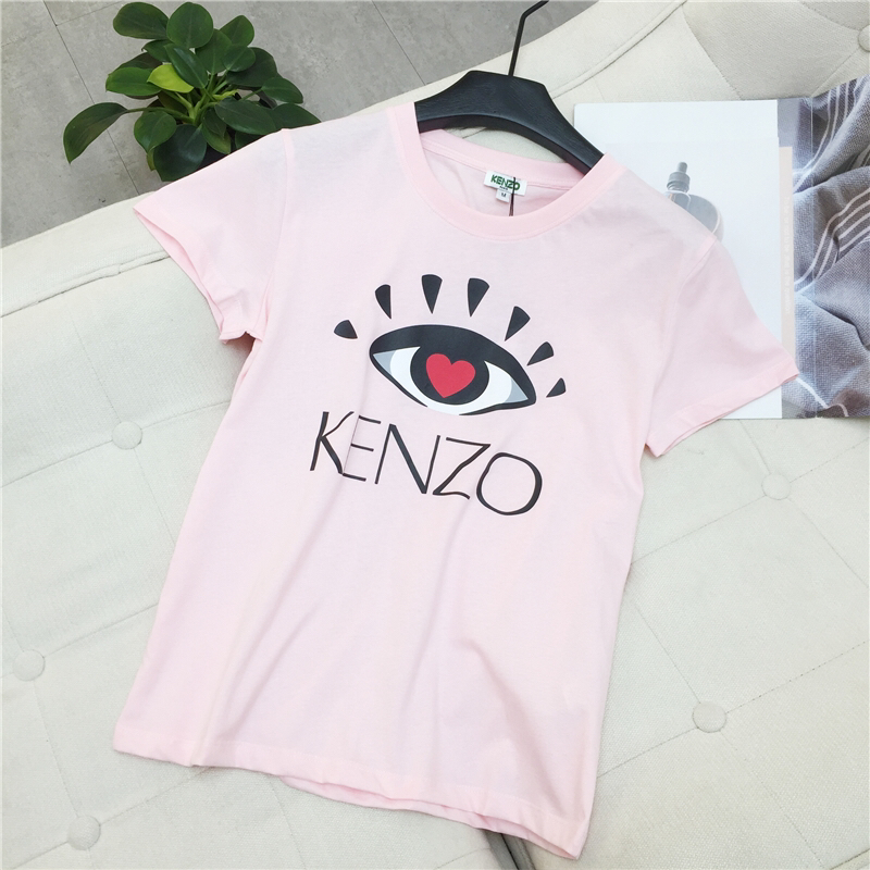 Kenzo19春夏情人节大眼睛情侣款短袖T