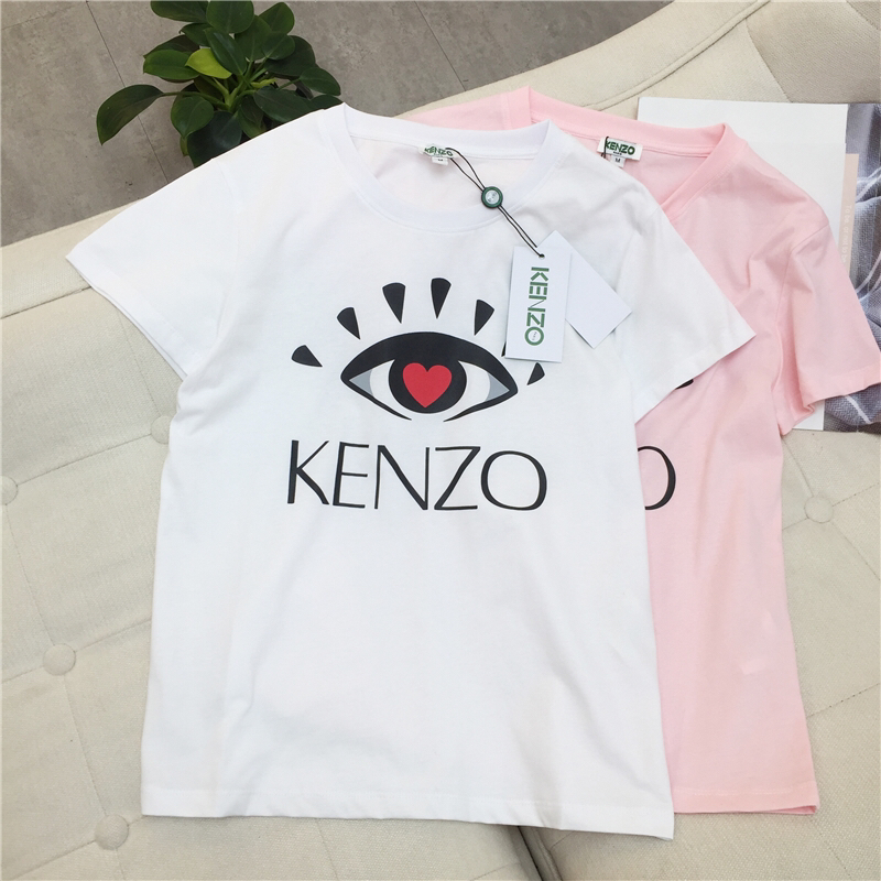 Kenzo19春夏情人节大眼睛情侣款短袖T