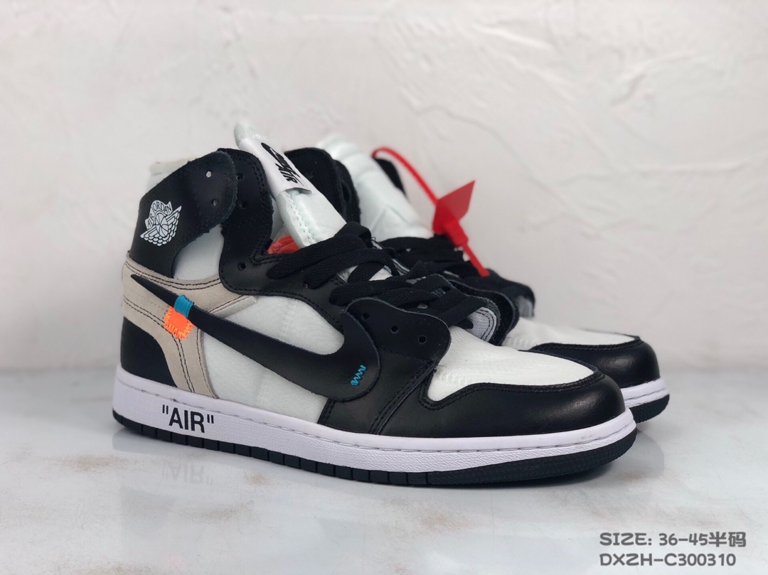 130<br />公司级 Nike Air Jordan 1 X OFF-White 联名款乔1 AJ1  ow顶级超软湿发小牛皮 超级性价比 跑量款 36 36.5 37.5 38 38.5 39 40 40.5 41 42 42.5 43 44 44.5 45 #DXZH-C300310