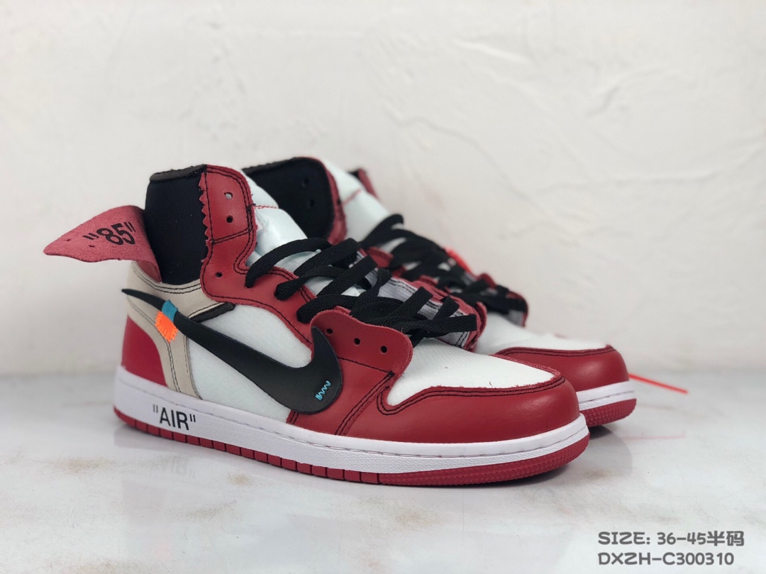 130<br />公司级 Nike Air Jordan 1 X OFF-White 联名款乔1 AJ1  ow顶级超软湿发小牛皮 超级性价比 跑量款 36 36.5 37.5 38 38.5 39 40 40.5 41 42 42.5 43 44 44.5 45 #DXZH-C300310