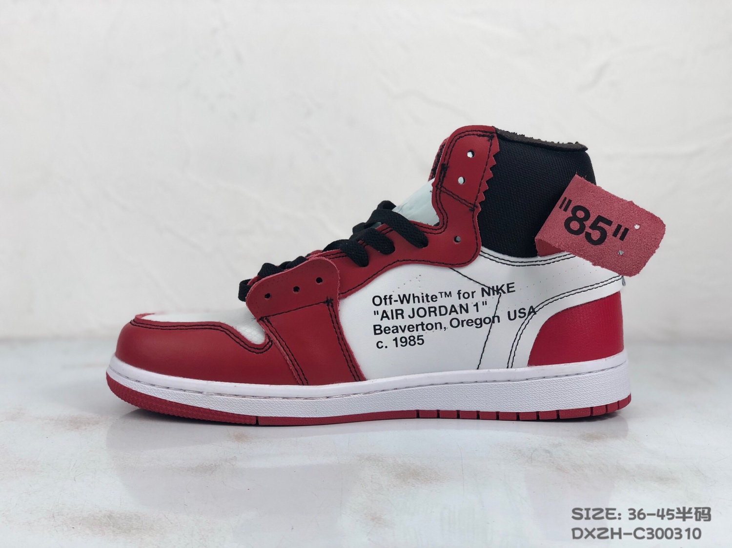 130<br />公司级 Nike Air Jordan 1 X OFF-White 联名款乔1 AJ1  ow顶级超软湿发小牛皮 超级性价比 跑量款 36 36.5 37.5 38 38.5 39 40 40.5 41 42 42.5 43 44 44.5 45 #DXZH-C300310