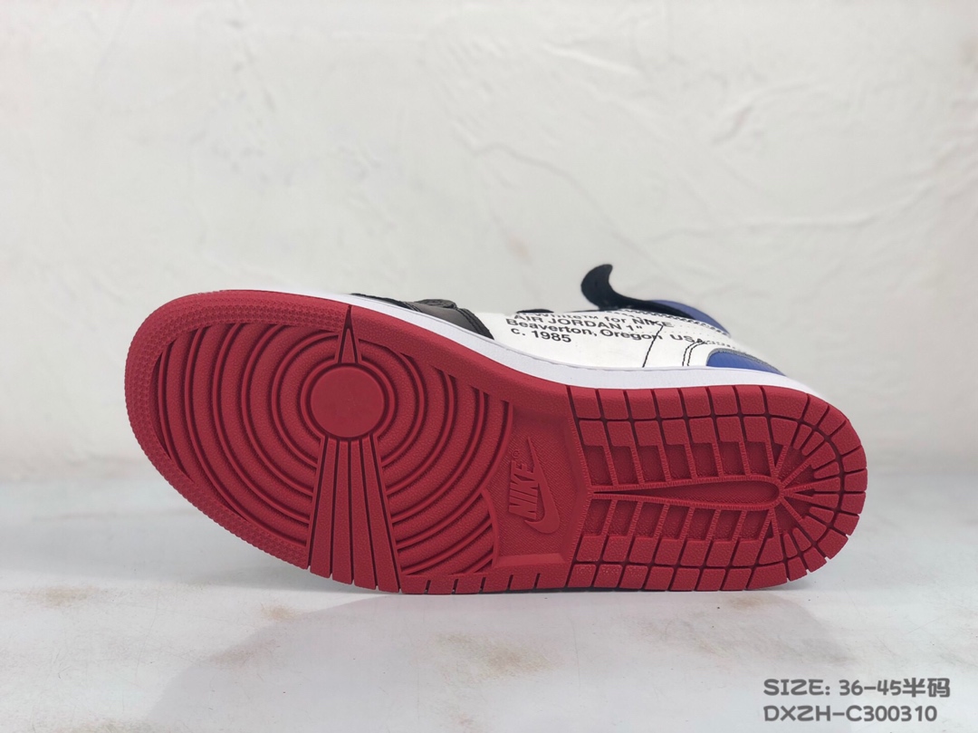 130<br />公司级 Nike Air Jordan 1 X OFF-White 联名款乔1 AJ1  ow顶级超软湿发小牛皮 超级性价比 跑量款 36 36.5 37.5 38 38.5 39 40 40.5 41 42 42.5 43 44 44.5 45 #DXZH-C300310