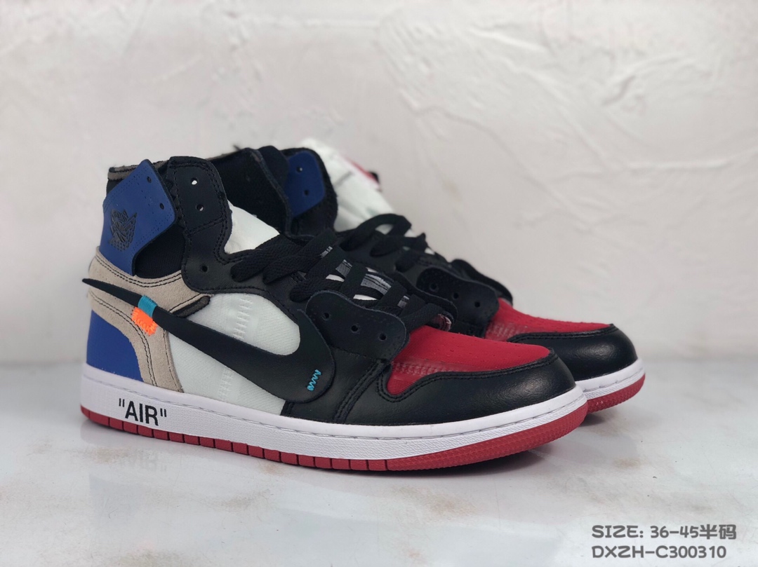 130<br />公司级 Nike Air Jordan 1 X OFF-White 联名款乔1 AJ1  ow顶级超软湿发小牛皮 超级性价比 跑量款 36 36.5 37.5 38 38.5 39 40 40.5 41 42 42.5 43 44 44.5 45 #DXZH-C300310