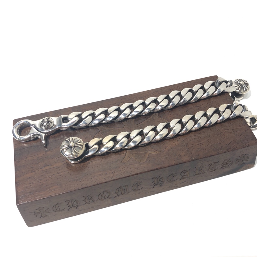 Chrome Hearts 𝐂𝐡𝐫𝐨𝐦𝐞 𝐡𝐞𝐚𝐫𝐭 克罗心全光虾扣男士手链