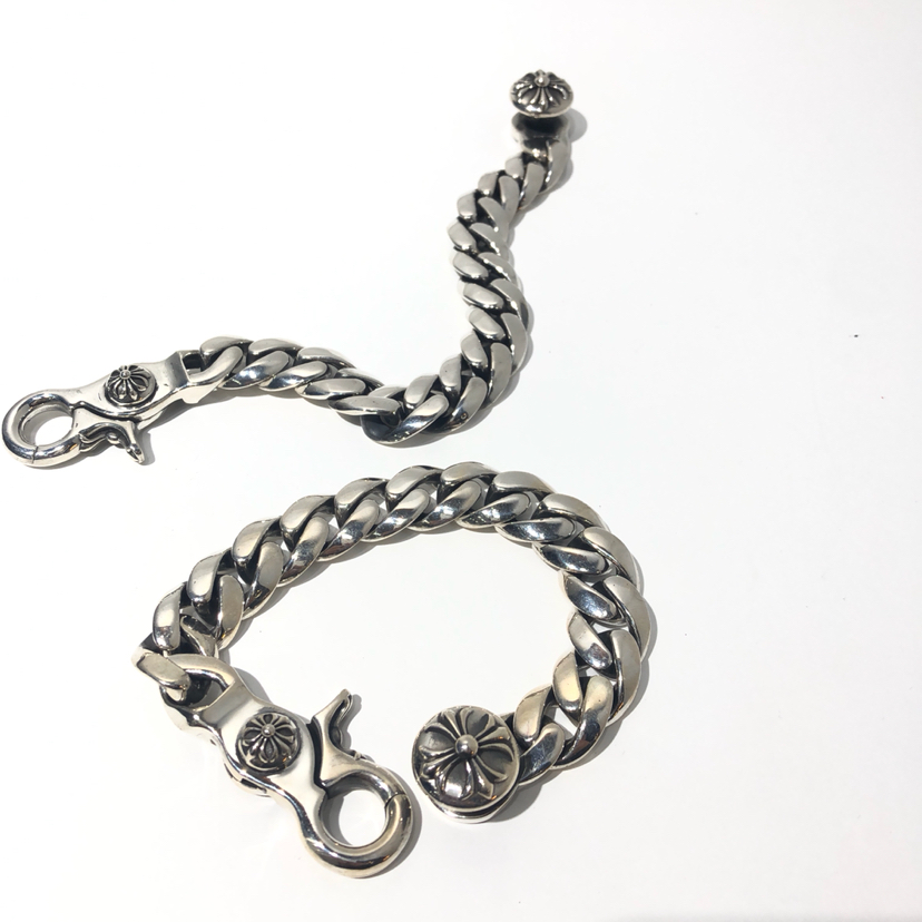 Chrome Hearts 𝐂𝐡𝐫𝐨𝐦𝐞 𝐡𝐞𝐚𝐫𝐭 克罗心全光虾扣男士手链